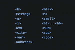 HTML Markup Tags