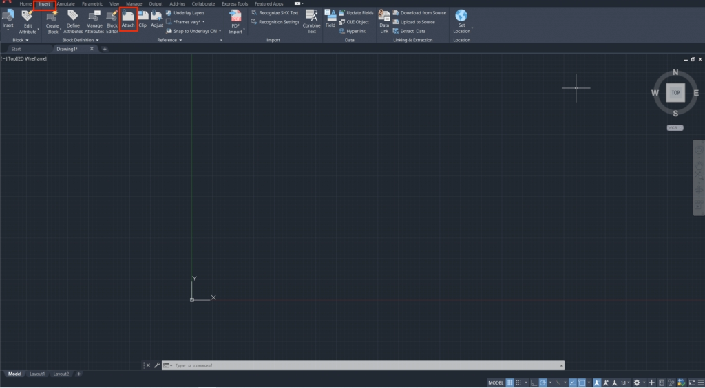 AutoCAD Insert > Attack