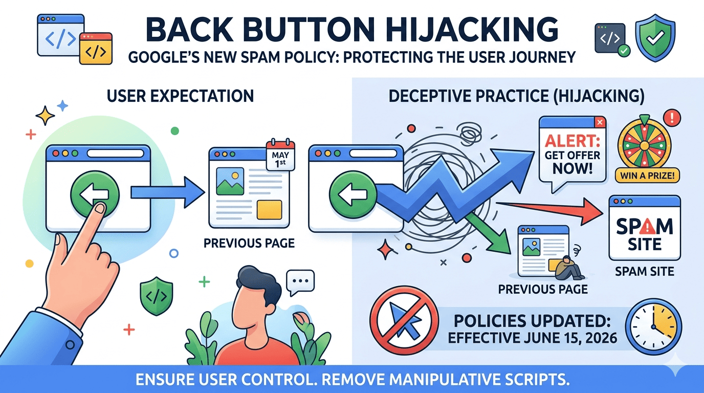 Google Spam Policies: Back Button Hijacking