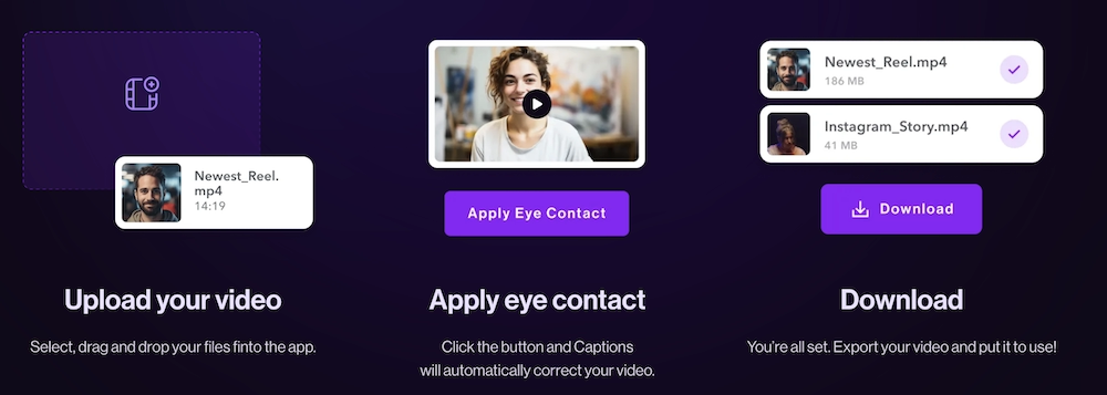 Caption.ai Eye Contact