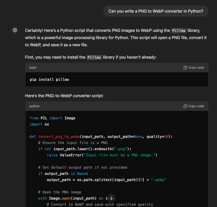 ChatGPT Coded Image Converter