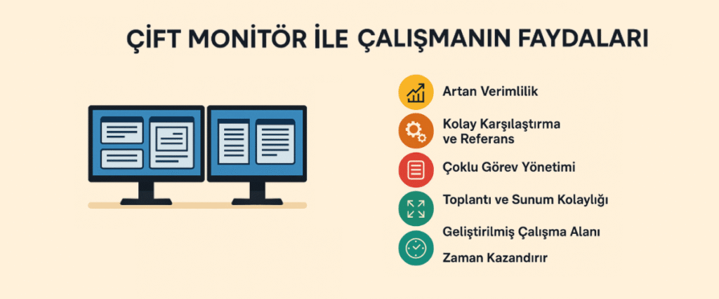 Çift Monitör ile Çalışmanın Faydaları