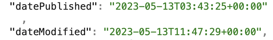 Content Published Date Schema.org