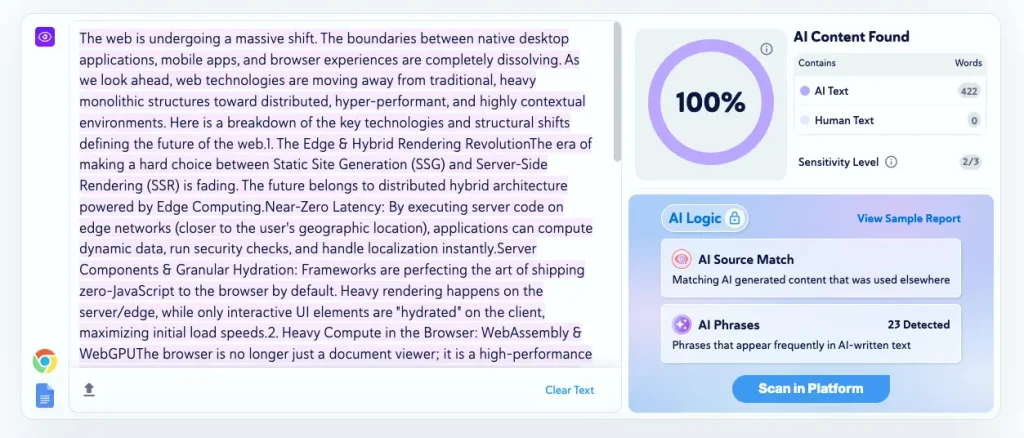 Copyleaks AI Detector