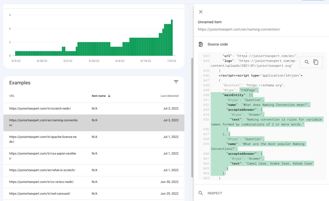 FAQ Structured Data On Search Console