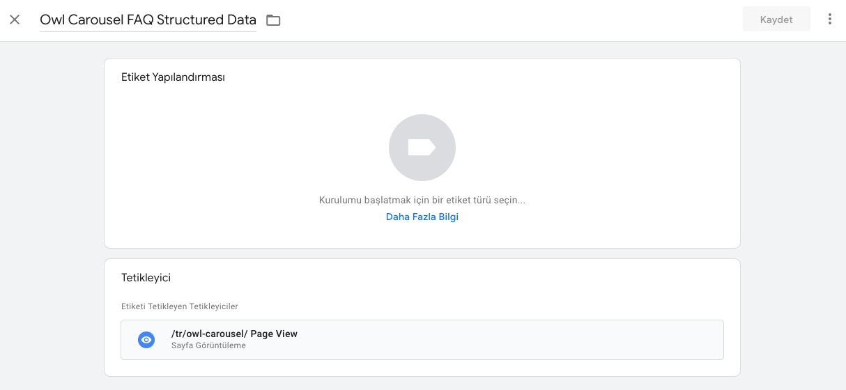 FAQ Structured Data GTM Etiketi