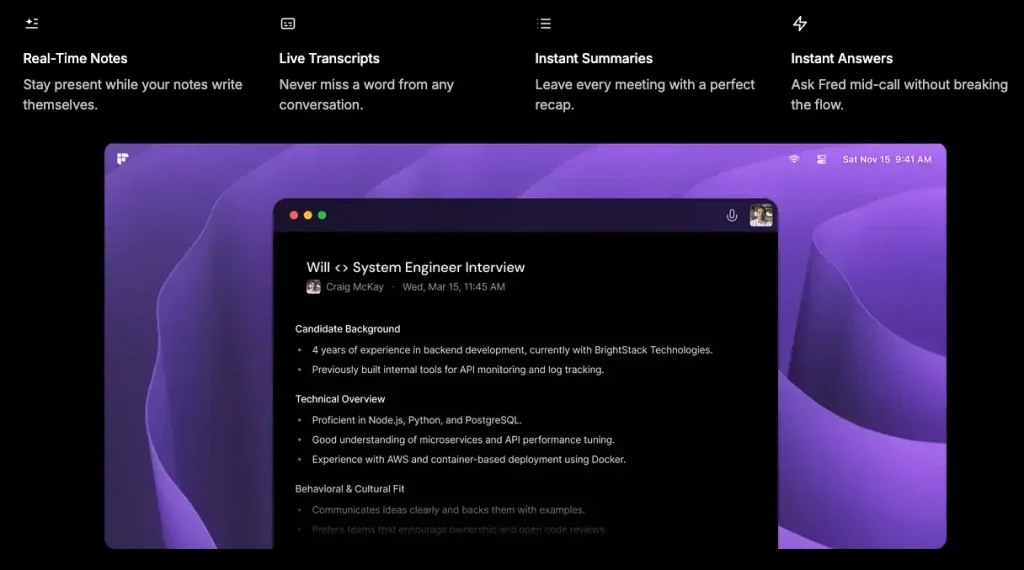 Fireflies AI for Meetings