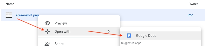 Google Drive Convert Image to Text