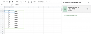 Google Sheets Conditional Formatting Done