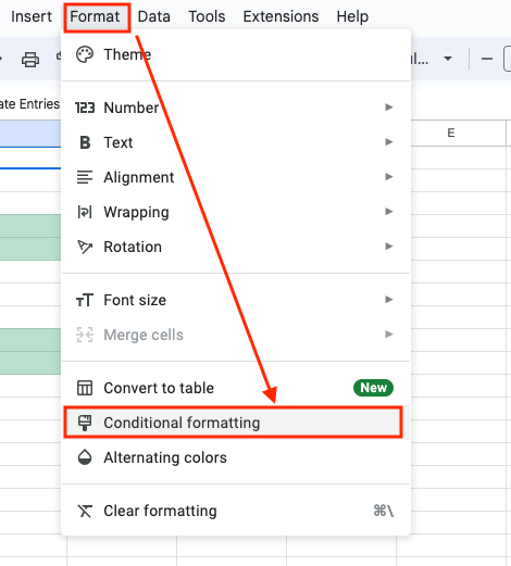 Google Sheets =COUNTIF() Conditional Formatting