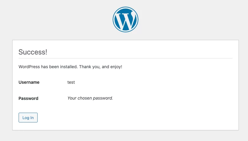 Installation Success