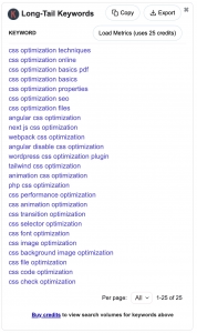 Keywords Everywhere Long-Tail Keywords