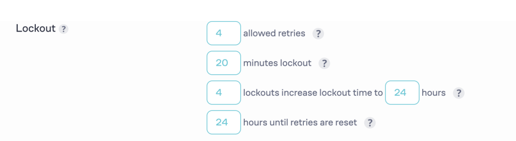 Login Attempts Plugin Settings