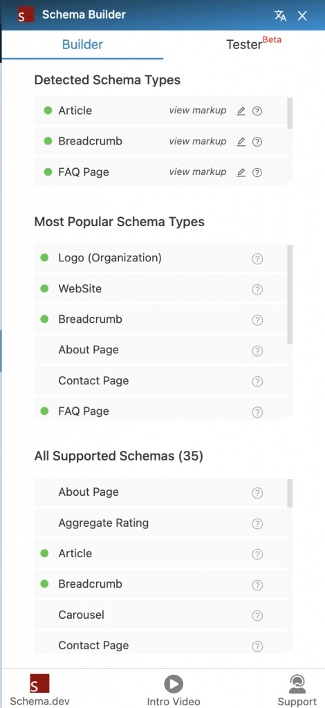 Schema Builder for Structured Data