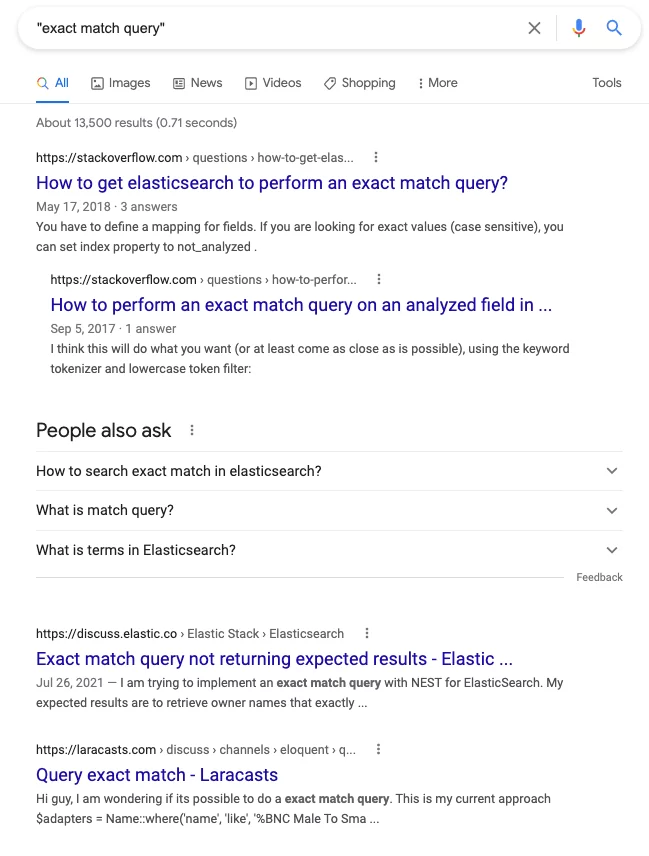 Search On Google With Exacth Match