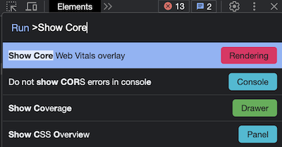 Show Core Web Vitals Overlay