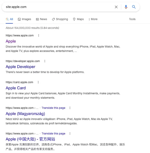 site: Search Technique