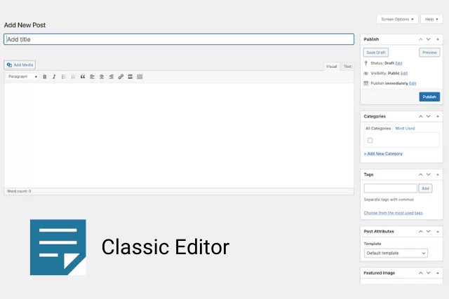Wordpress Classic Editor Plugin