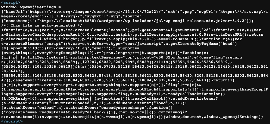 Wordpress Emoji Script