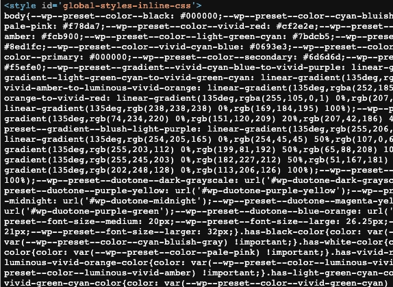 Wordpress Global Style