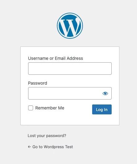Wordpress Log In