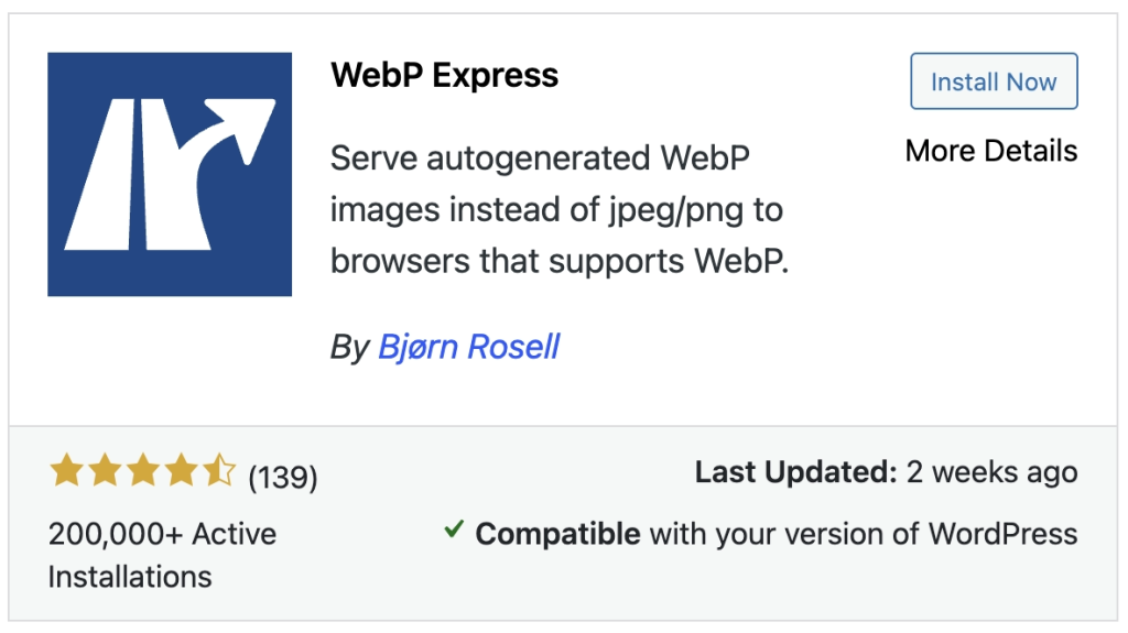WordPress WebP Express