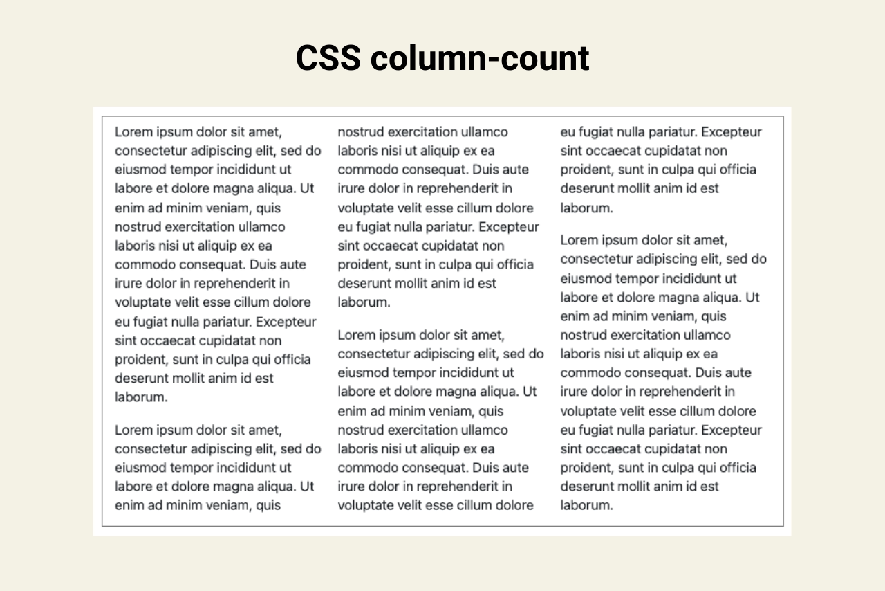 CSS Column Count (Multi Column)