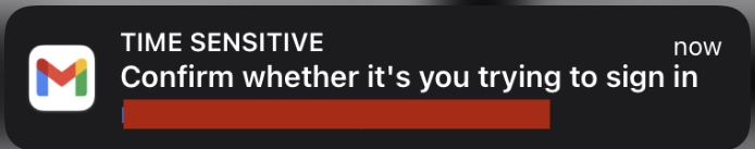 Google Push Notification OTP
